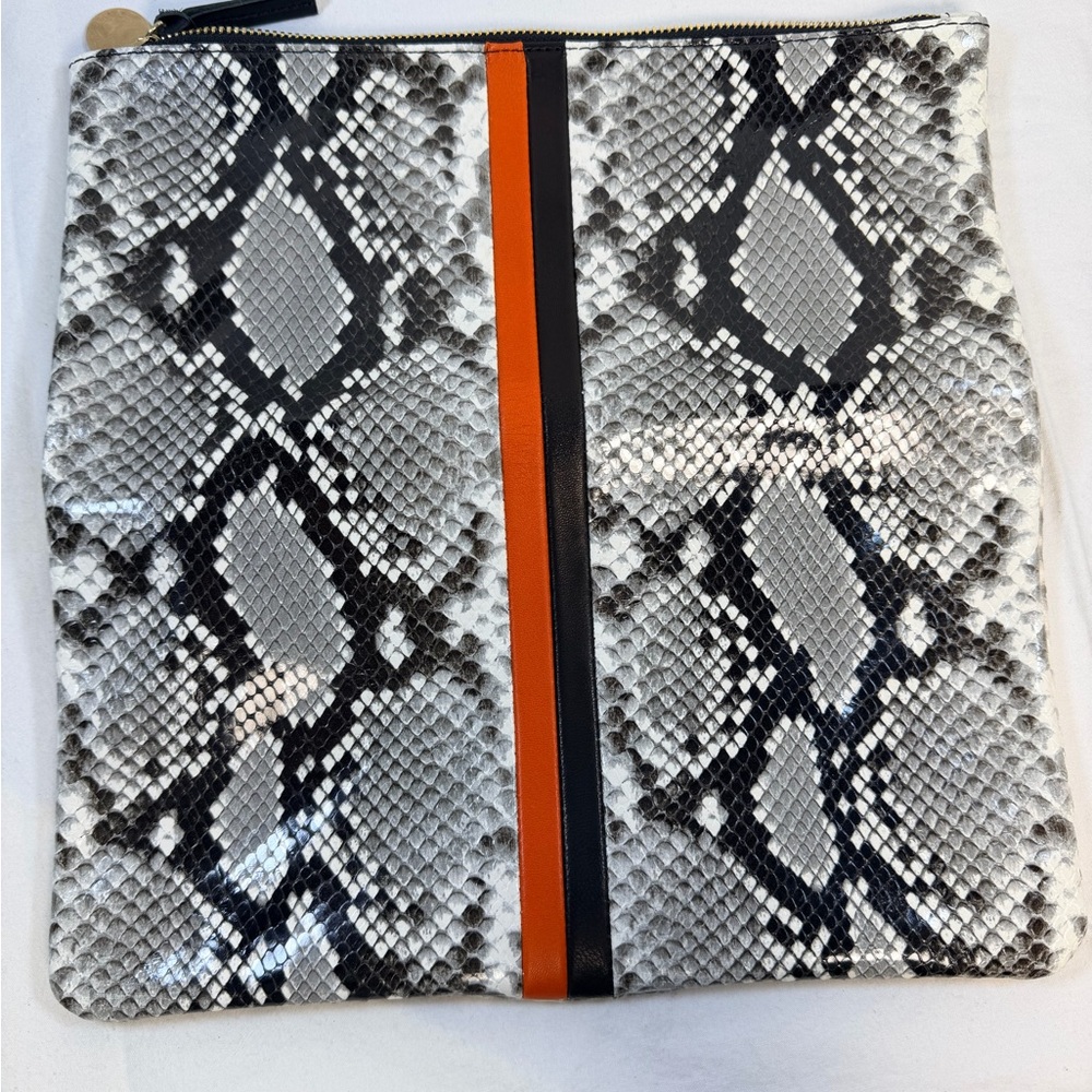 Claire V Python Snake Print Fold over Clutch with… - image 13